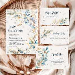 Baby Cold Outside Winter Baby Shower Thank You