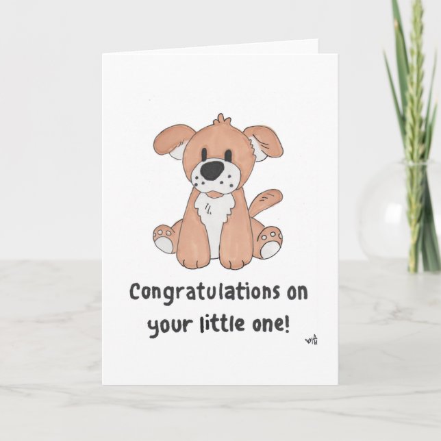 Baby Congrats con tarjeta de porcino (Anverso)