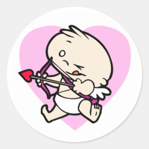 Baby Cupid Que Busca Pegatinas De Amor