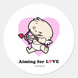 Baby Cupid Que Busca Pegatinas De Amor