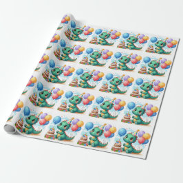 Baby Dino Gift Wrap Papel de regalo