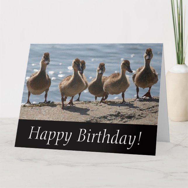 Baby Ducks Tarjeta de felicitación grande de cumpl (Anverso)