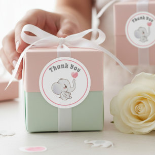 Baby Elephant Gracias Pegatina