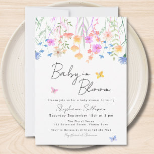 Baby En Flor Invitación de Baby Shower Floral