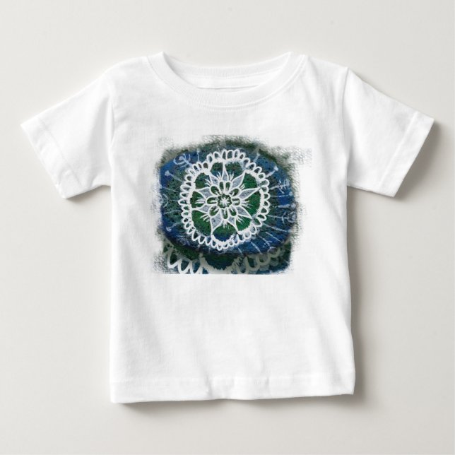 Baby Fine Jersey T-Shirt Mandala blanca (Anverso)