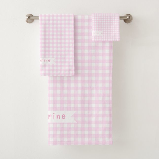Baby Gingham Pastel Pink (In situ)