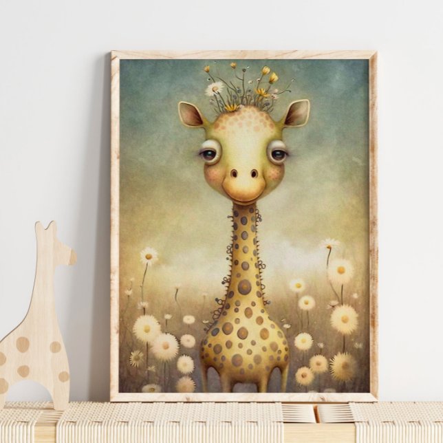 Baby Giraffe Floral African | Impresión de pared d (Subido por el creador)