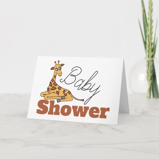 Baby Giraffe, Invitación a Baby Shower (Anverso)