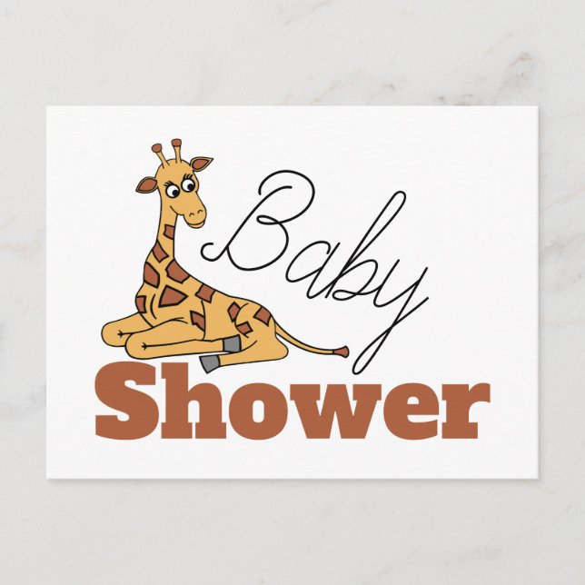 Baby Giraffe, Invitación a Baby Shower (Anverso)