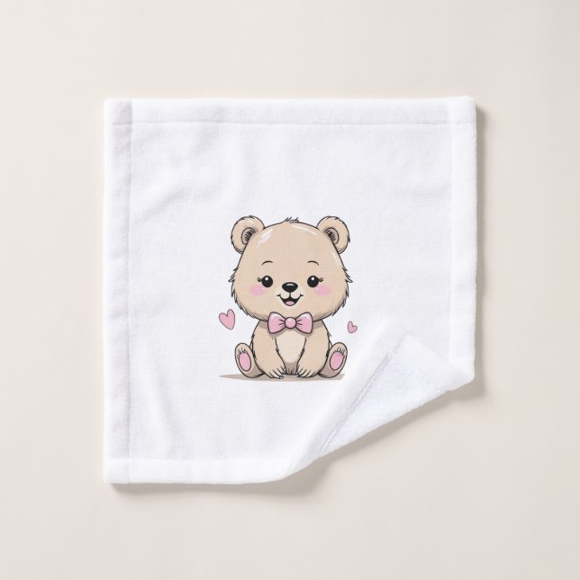 baby girl bear small towel  (Toallita)