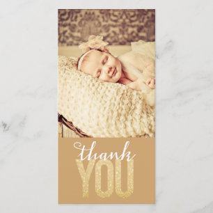 Baby Girl Boy Gracias Tarjeta Fotográfica