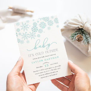 Baby hace frío afuera   Invitación de baby shower