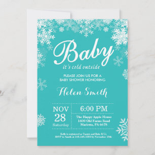 Baby hace frío afuera Invitación de cumpleaños de 