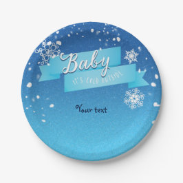 Baby hace frío afuera Platos de ducha de invierno