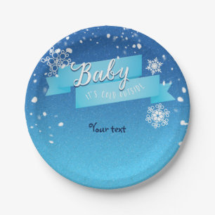 Baby hace frío afuera Platos de ducha de invierno