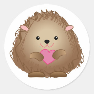 Baby Hedgehog con pegatinas del corazón