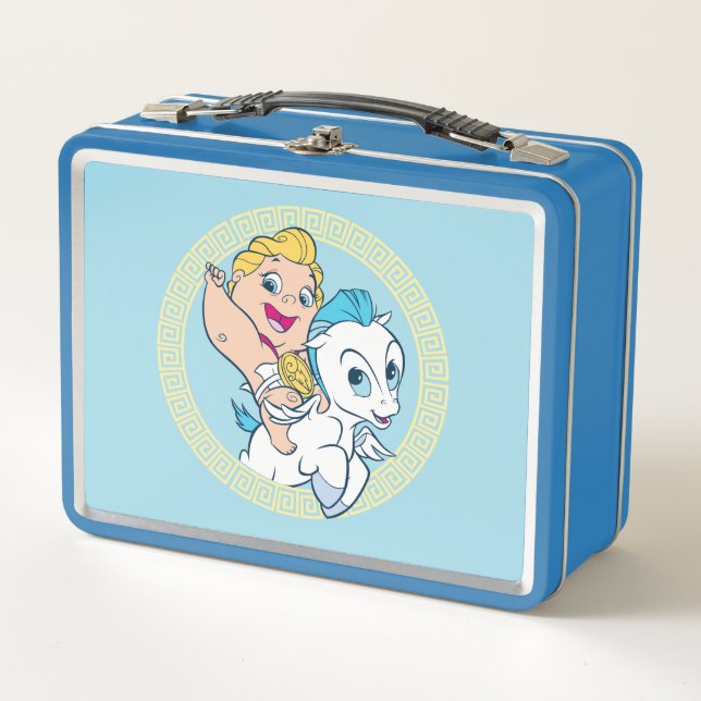 Baby Hercules Riding Pegasus Metal Lunch Box (Anverso)