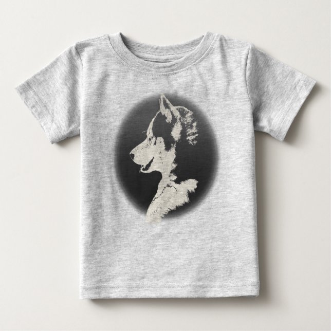 Baby Husky Shirt Toddler Sled Dog Husky Camisetas (Anverso)