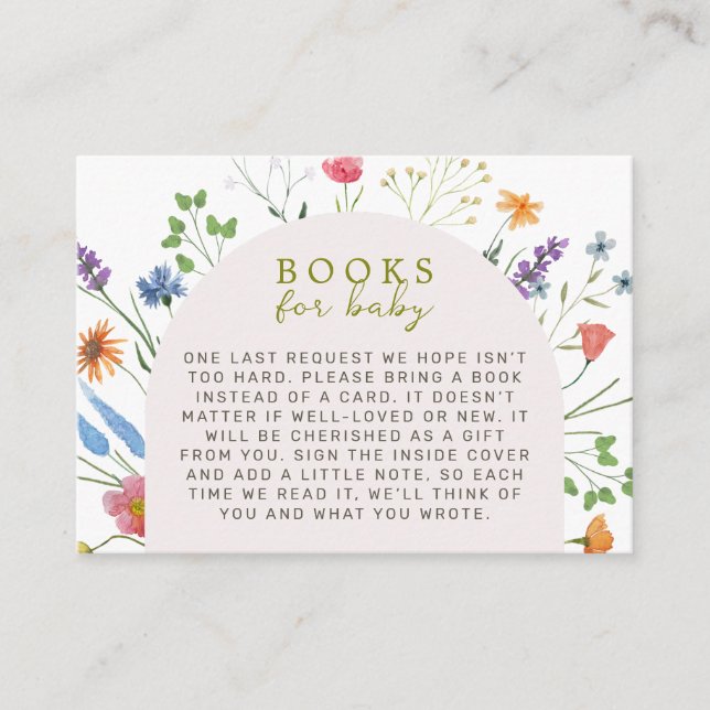 Baby In Bloom Books para la Tarjeta de Alojamiento (Anverso)
