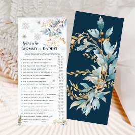 Baby It's Cold Guess Who Mommy or Daddy Game