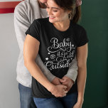 Baby Its Cold Outside Black Womens Holiday<br><div class="desc">Stylish winter black t-shirt (shirt style can be modified) for women features a 'Baby Its Cold Outside' white script typography design with snowflake and star accents.</div>