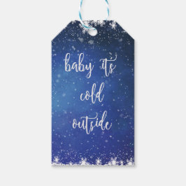 Baby It's Cold Outside - Etiqueta de regalo de vac