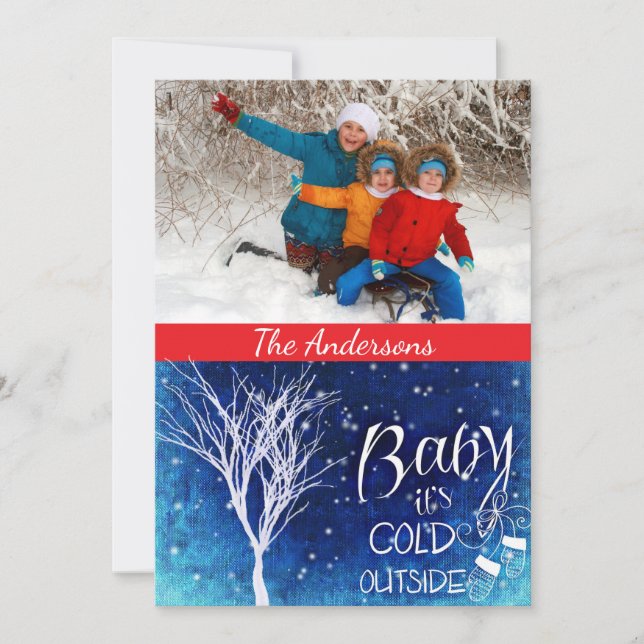 Baby It's Cold Outside Photo Card (Anverso)