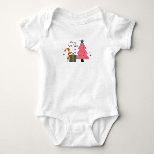 Baby Jersey Bodysuit Happy New Year (Anverso)