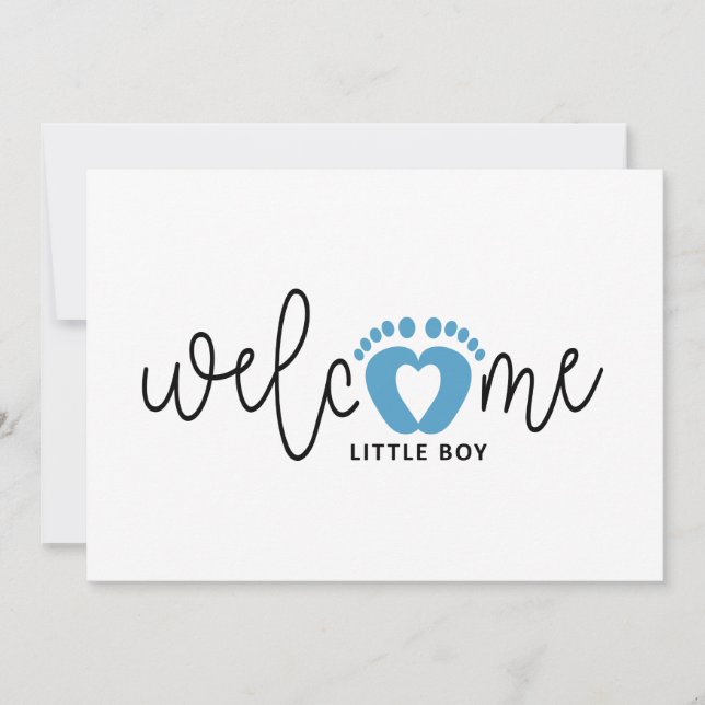 Baby jongen is geboren. geboortekaartjes. kaart (Anverso)