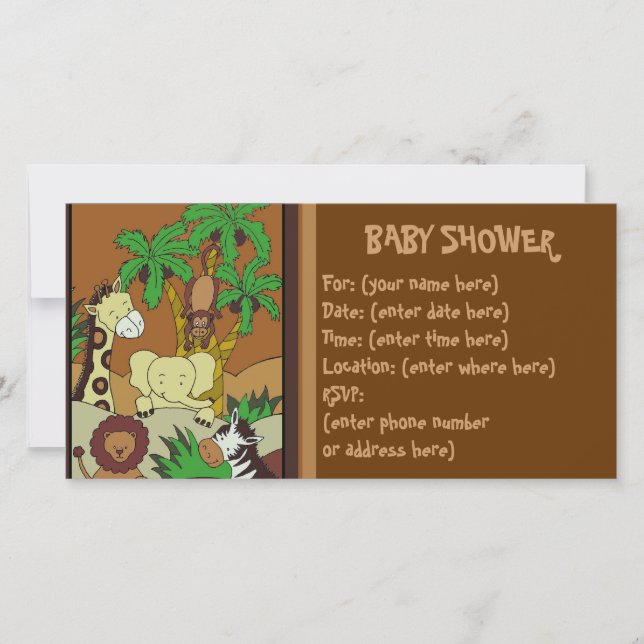 Baby Jungle 10 Baby Shower (Anverso)