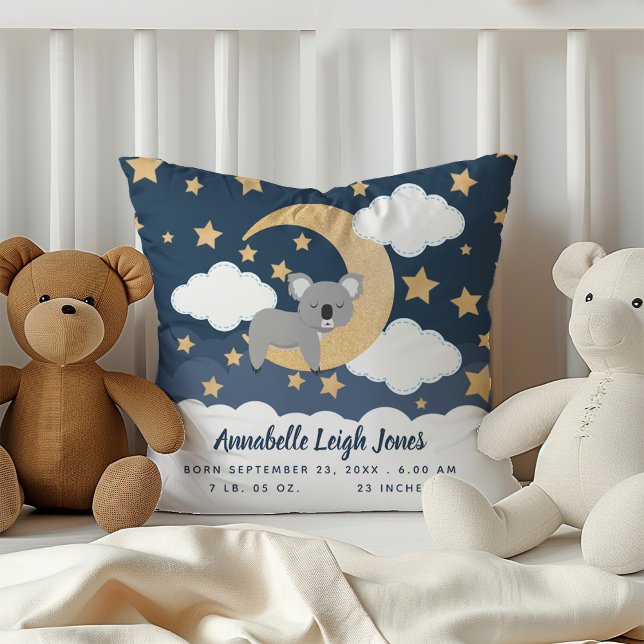 Baby Koala Moon Nursery Cojín decorativo (Subido por el creador)