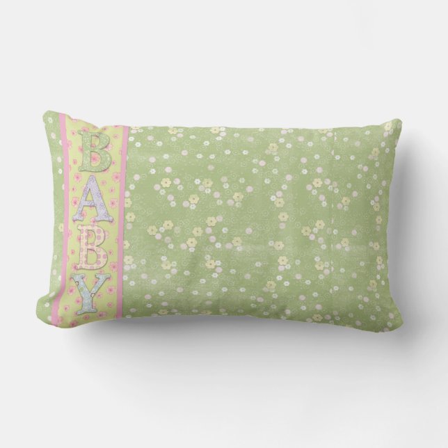 Baby Lumbar Cojín decorativo Green (Anverso)