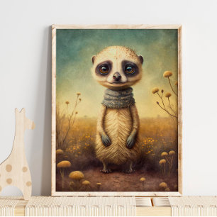 Baby Meerkat African Cute   Impresión de pared de 