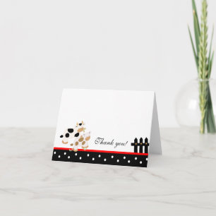 Baby Moo Moo Red/Black Doble Nota de agradecimient