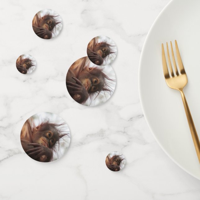 Baby Orangutan Table Confetti (Grupo)