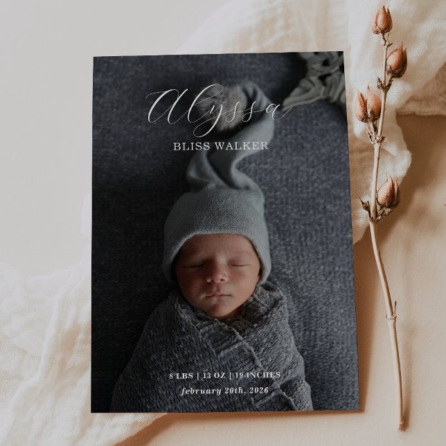 Baby Photo Announcement card (Subido por el creador)