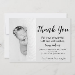 Baby Photo Gracias Anuncio De Nacimiento