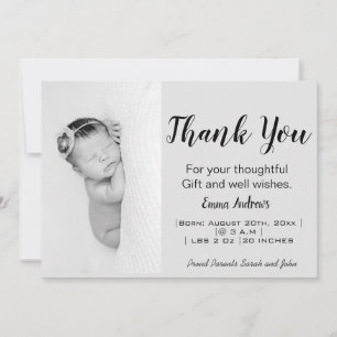 Baby Photo Gracias Anuncio De Nacimiento