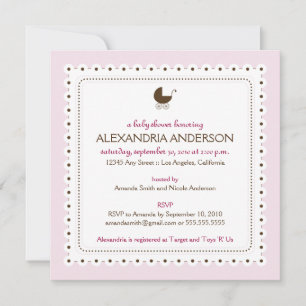(Baby Pink) Precious Personalizado Invitación a Ba