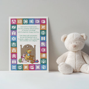 Baby Poem Cross Stitch Nursery Baby Card