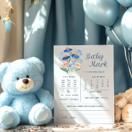 Baby Predictions & Advice Game Wildflower Shower