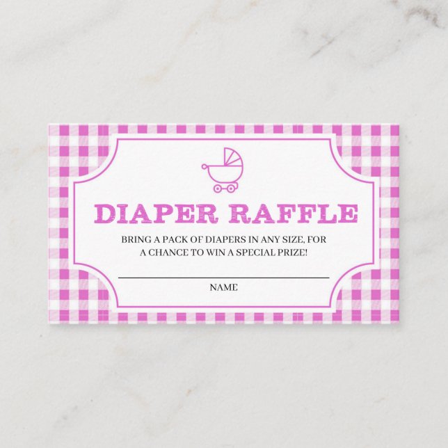 Baby Q BBQ Diaper Raffle Tarjeta de Gabinete (Anverso)