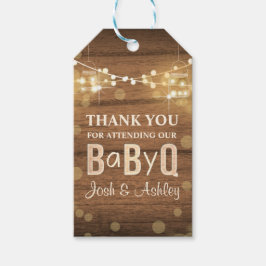 Baby Q Coed BBQ Baby Shower Etiqueta de regalo Gra