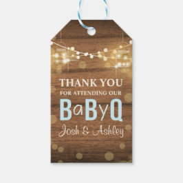 Baby Q Coed BBQ Baby Shower Etiqueta de regalo Gra