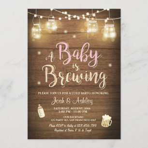 Baby Q Invitación Código BBQ Bebé Chica Rosa