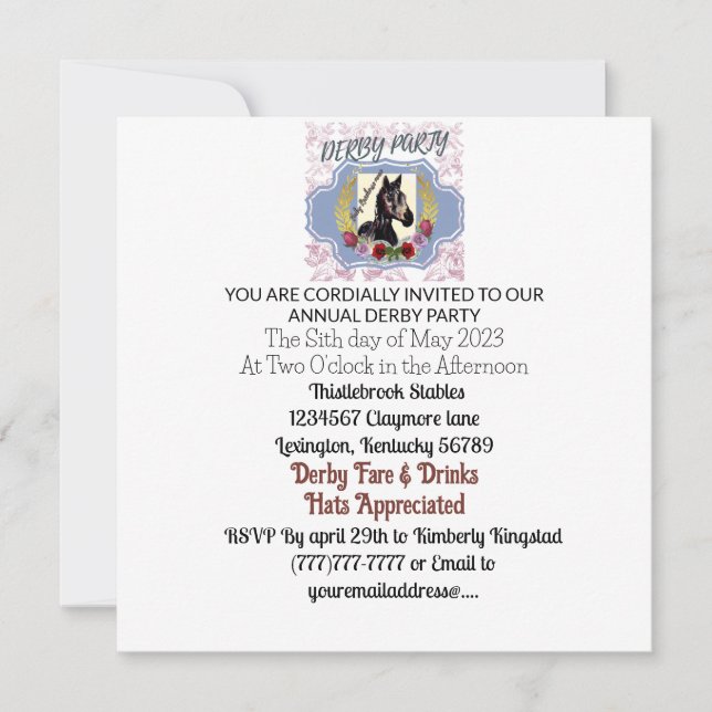 BABY RACEHORSE MARE GANA LA CARRERA (Anverso)