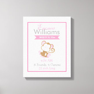 Baby Safari Regalo de arte de la guardería de mono