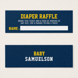 BABY SHOWER amarillo azul DIAPER RAFFLE Ticket Spo