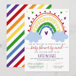 Baby Shower arcoiris por invitación de correo