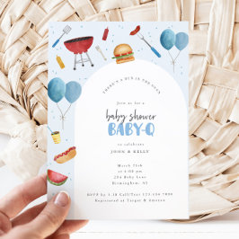 Baby Shower Baby-Q (barbacoa) para la invitación d
